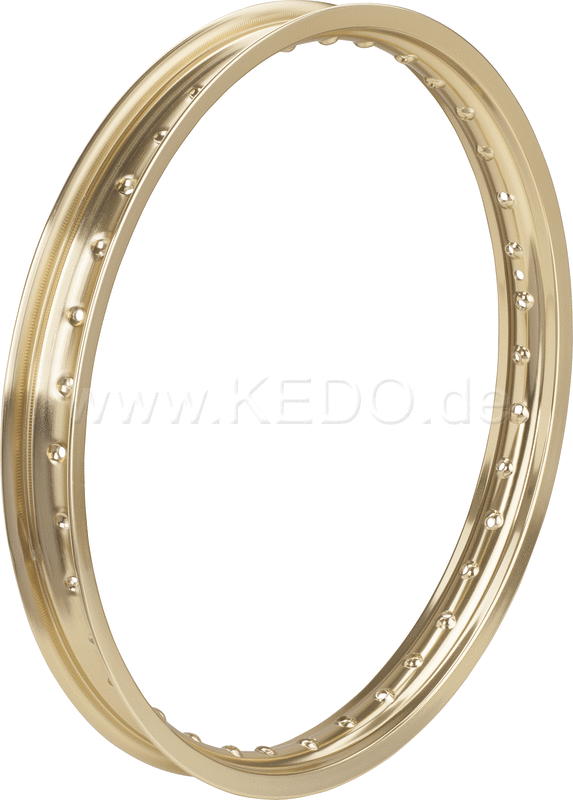 Kedo Replica Aluminum Rim 1.85x21 "Shiny Gold Anodized, Drilled | 10288G