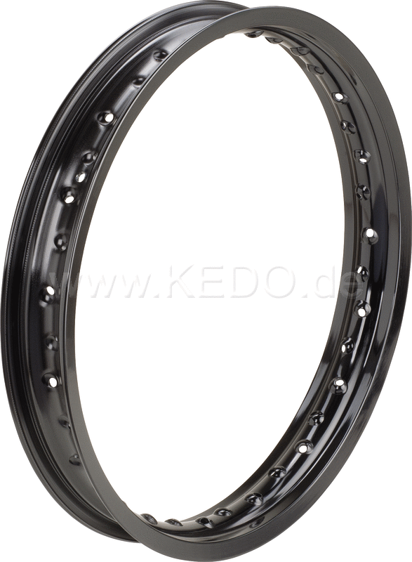 Kedo Replica Aluminum Rim 2.15x18 "Shiny Black Anodized, Drilled | 10298B