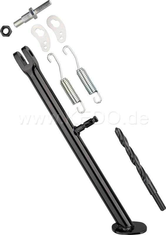 Kedo Side Stand Conversion Kit, suitable for worn frame bore (conversion to 12mm bolt incl drill.) | 11153