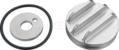 Kedo dummy plug for TDC Viewer 'Vintage', with cooling fins, siver anodized aluminum | 20074