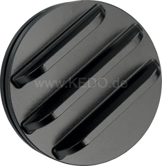Kedo dummy plug for TDC Viewer 'Vintage', with cooling fins, black anodized aluminum | 20074B