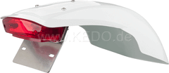 Kedo SuperMoto Rear Fender, White (Red Taillight, Street Legal) | 20078
