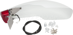 Kedo SuperMoto Rear Fender, White (Red Taillight, Street Legal) | 20078