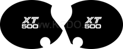 Kedo Side Cover Decal Set 'XT500', 1 Pair Right & Left, lettering similar to 1980 TT500 US model | 20113