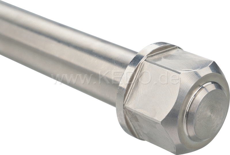 Kedo HD Swingarm Axle, Hex Head (OEM groove Style), thread on one side | 21011