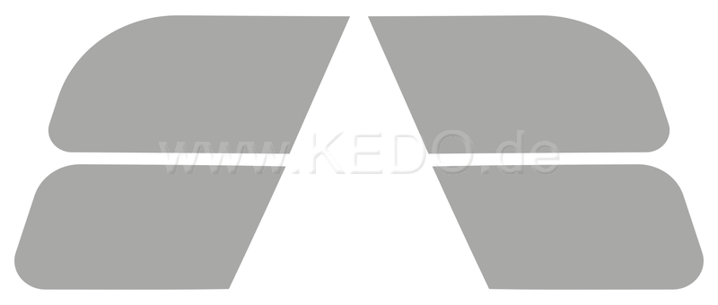 Kedo Side cover sticker set, silver (2x2 pieces, suitable for Item 22419), high-quality weatherproof adhesive foil | 21212S