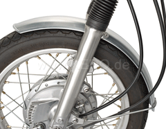 Kedo 18 "aluminum front fenders 'Long', Blank, incl Brushed aluminum brackets. | 22030
