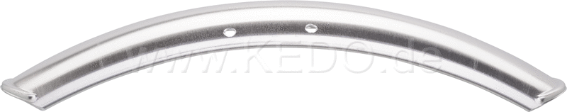 Kedo aluminum front fenders 'Shorty' for 19 ", blank, including brushed aluminum brackets. | 22067