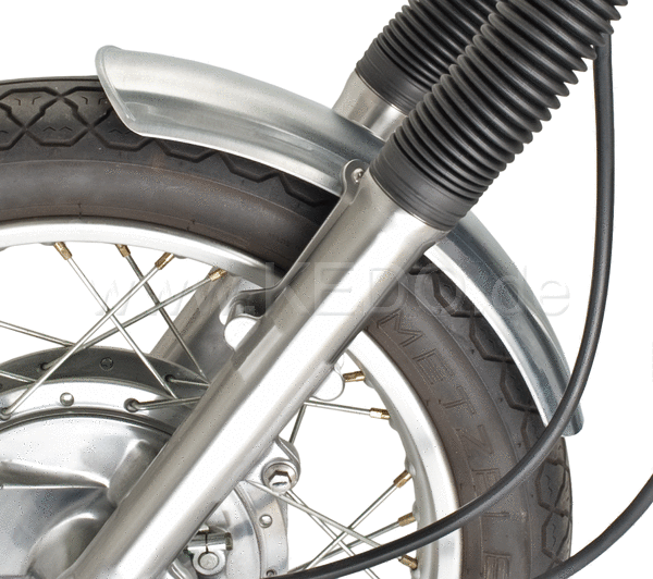 Kedo aluminum front fenders 'Shorty' for 18, "Blank, incl Brushed aluminum brackets. | 22068