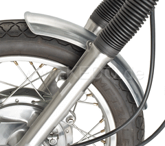 Kedo aluminum front fenders 'Shorty' for 18, "Blank, incl Brushed aluminum brackets. | 22068