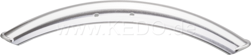 Kedo aluminum front fenders 'Shorty' for 18, "Blank, incl Brushed aluminum brackets. | 22068