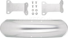 Kedo aluminum front fenders 'Shorty' for 18, "Blank, incl Brushed aluminum brackets. | 22068