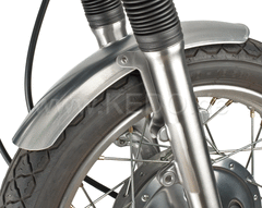 Kedo aluminum front fenders 'Shorty' for 18, "Blank, incl Brushed aluminum brackets. | 22068
