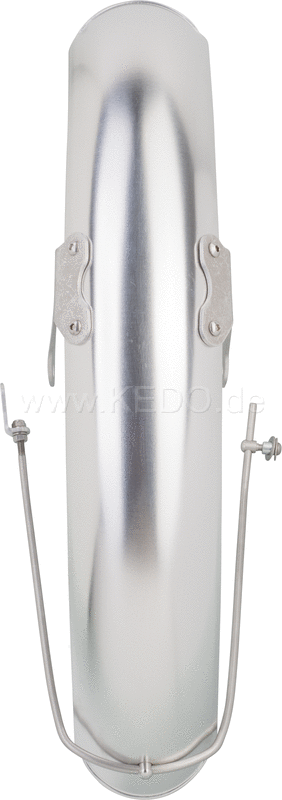 Kedo 19 "aluminum front fenders 'Long', Blank, incl Brushed aluminum brackets | 22095