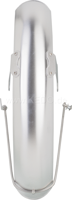 Kedo 19 "aluminum front fenders 'Long', Blank, incl Brushed aluminum brackets | 22095RE