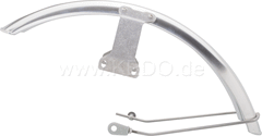 Kedo 19 "aluminum front fenders 'Long', Blank, incl Brushed aluminum brackets | 22095