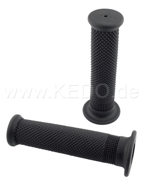 Kedo Handlebar Grip 'Karat midi', black, 1 pair, length 135mm, d = 22 / 25mm, Ccosed ends, suitable for 22mm handlebars | 22101B