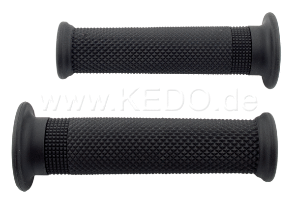 Kedo Handlebar Grip 'Karat midi', black, 1 pair, length 135mm, d = 22 / 25mm, Ccosed ends, suitable for 22mm handlebars | 22101B
