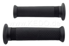 Kedo Handlebar Grip 'Karat midi', black, 1 pair, length 135mm, d = 22 / 25mm, Ccosed ends, suitable for 22mm handlebars | 22101B