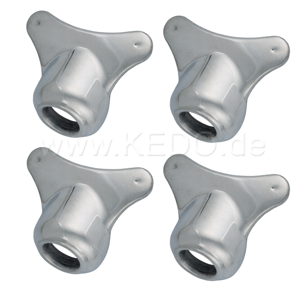 Kedo Mounting Kit for Rear Fender aluminum including 4 brackets, Rubbers and Bushings | 22105