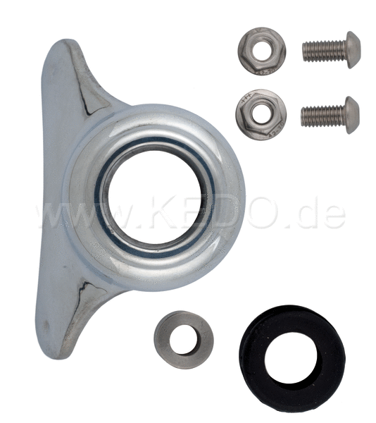 Kedo Mounting Kit for Rear Fender aluminum including 4 brackets, Rubbers and Bushings | 22105