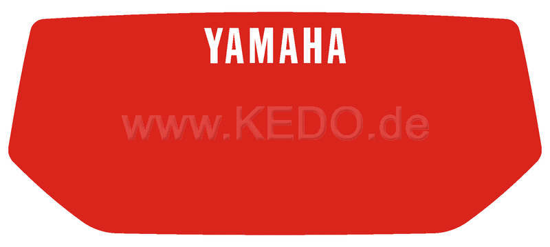 Kedo Decal Headlight Mask, red with white lettering YAMAHA (HeavyDuty quality with protective laminate) fits item 29451 / 29451RP / 28656 / 28656RP | 22111R