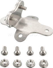 Kedo Front Fender Bracket 'Scrambler Style', stainless steel bracket set for fender mounting on triple clamp (32mm center distance), incl M6 screws and nuts. | 22236