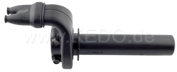 Kedo Throttle, black, opens medium-fast, stroke 3.9mm / 10 °, sleeve length 120mm (Domino replica) for 2 cables, suitable for 22mm handlebars | 22240