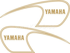 Kedo Vintage Sports Fuel Tank Decal, gold, Left / Right complete | 22665G