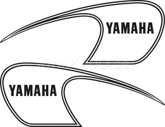 Kedo Vintage Sports Fuel Tank Decal, black, left / right complete | 22665S