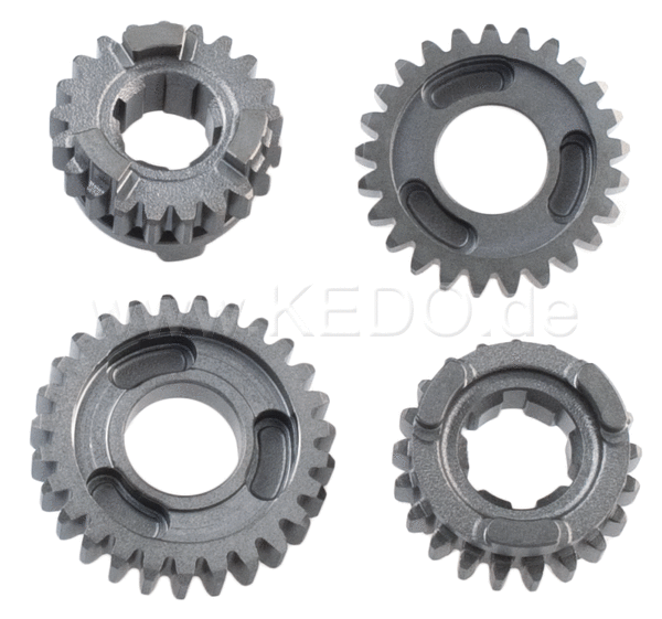 Kedo 3rd + 5th Gear Sprocket Set (4 Pieces, Input and Output Sprockets) Application as set ONLY! | 27500