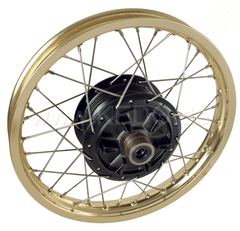 Kedo Replica Rear Wheel 1.85x18 "OEM Hub Black incl Bearings, Rim Replica Gold, Stainless Steel Spokes (Brand New Parts, NO rebuild) | 28576