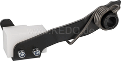 Kedo Chain Tensioner Set, complete incl spring, slider and small parts, tensioner arm stainless steel powder coated. | 28603