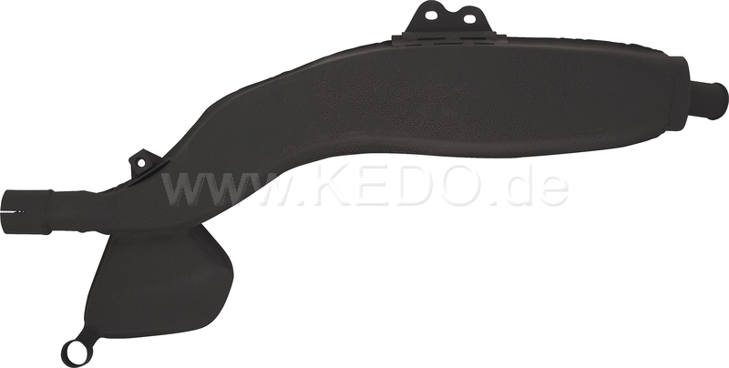 Kedo Replica Silencer, Stainless Steel with Heat Resistant Black Coating (OEM Shape, WITHOUT Heat Shields) | 29151
