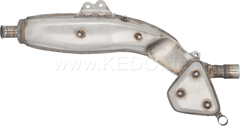 Kedo Replica Silencer, Stainless Steel, Not Treated, with mounting spots for Heat Shields (OEM Shape, Heat Shields not included) | 29170R