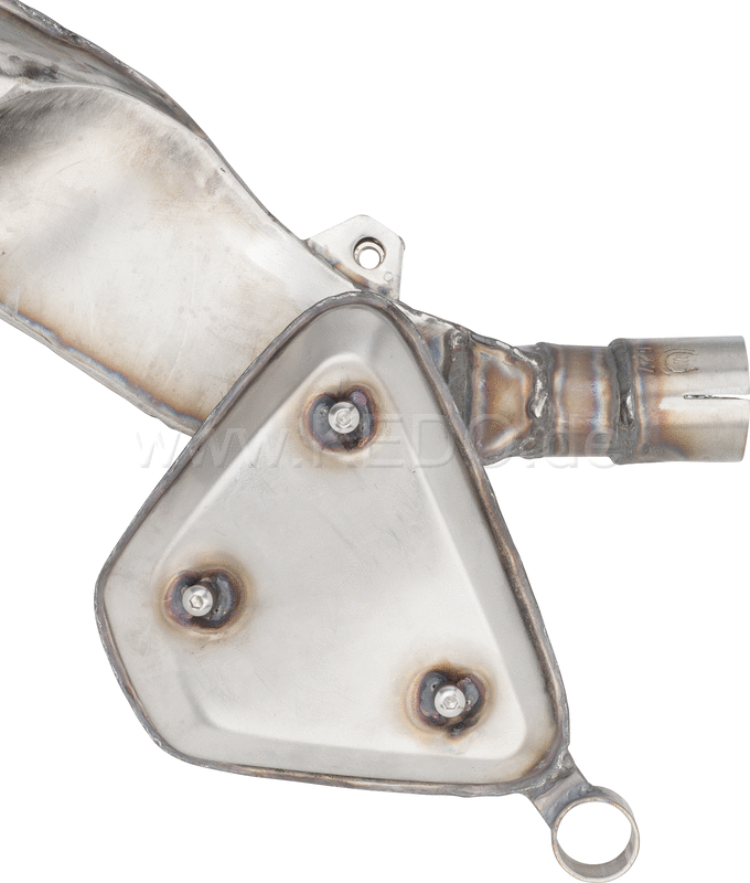 Kedo Replica Silencer, Stainless Steel, Not Treated, with mounting spots for Heat Shields (OEM Shape, Heat Shields not included) | 29170R