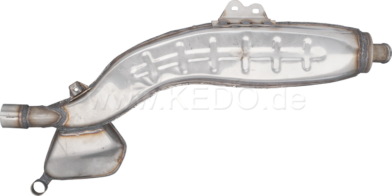 Kedo Replica Silencer, Stainless Steel, Not Treated, with mounting spots for Heat Shields (OEM Shape, Heat Shields not included) | 29170R
