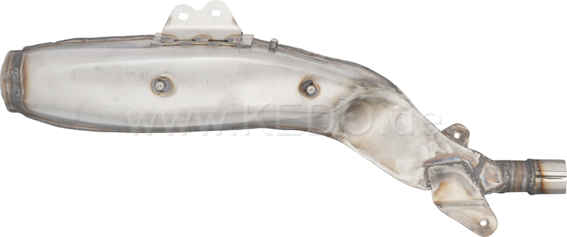 Kedo Replica Silencer, Stainless Steel, Not Treated, with mounting spots for Heat Shields (OEM Shape, Heat Shields not included) | 29171R