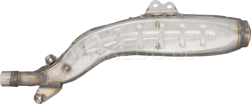 Kedo Replica Silencer, Stainless Steel, Not Treated, with mounting spots for Heat Shields (OEM Shape, Heat Shields not included) | 29171R