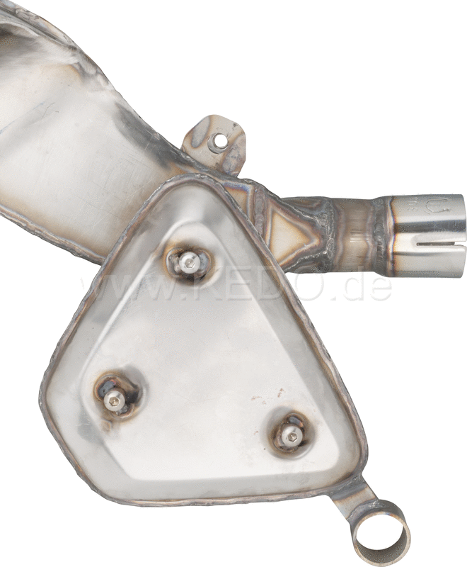 Kedo Replica Silencer, Stainless Steel, Not Treated, with mounting spots for Heat Shields (OEM Shape, Heat Shields not included) | 29200R
