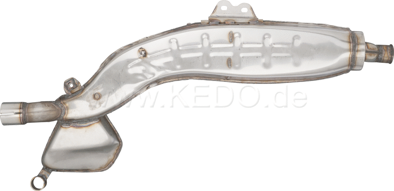 Kedo Replica Silencer, Stainless Steel, Not Treated, with mounting spots for Heat Shields (OEM Shape, Heat Shields not included) | 29200R