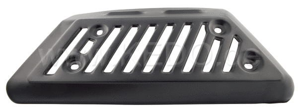 Kedo Heat Shield Expansion Chamber / Long, Black (Replica), OEM reference # 1E6-14718-00 | 29547