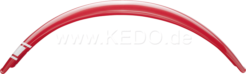 Kedo Trial Front Wheel Fender style engine, red colored, dim. approx .: 740mm long, 100mm wide, max. 135mm radian measure, incl. SpeedBlock decal | 30077R