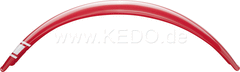 Kedo Trial Front Wheel Fender style engine, red colored, dim. approx .: 740mm long, 100mm wide, max. 135mm radian measure, incl. SpeedBlock decal | 30077R