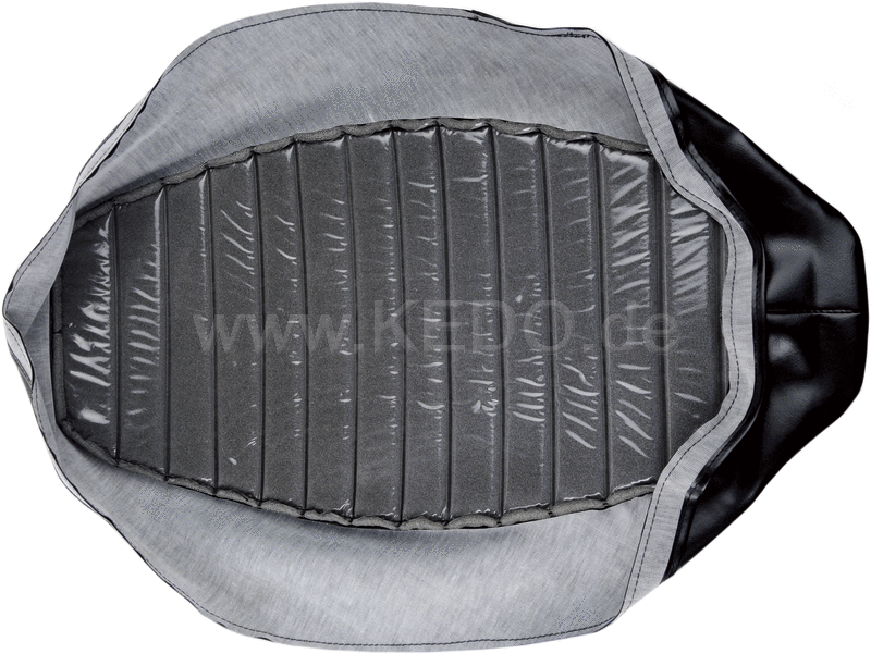 Kedo Seat Cover, Ribbed, Black (OEM Replica), without lettering (OEM Reference # 48U-24731-00) | 30104