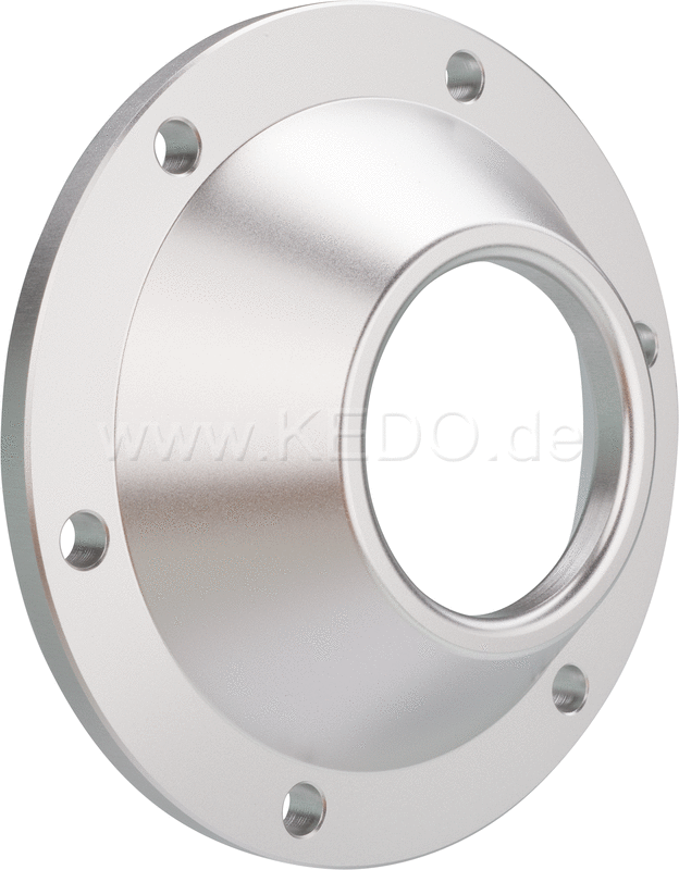 Kedo Racing End Cap 'Open', aluminum CNC-milled, silver anodised, suitable for 4 "Supertrapp and S-Trapp exhaust | 30110