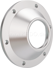 Kedo Racing End Cap 'Open', aluminum CNC-milled, silver anodised, suitable for 4 "Supertrapp and S-Trapp exhaust | 30110