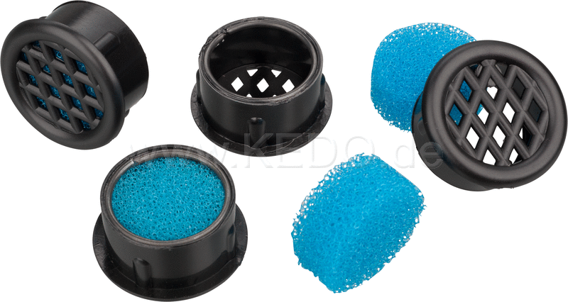 Kedo AirVents, 25mm diameter, with filter element 4 Pieces (Not Street Legal) | 30124