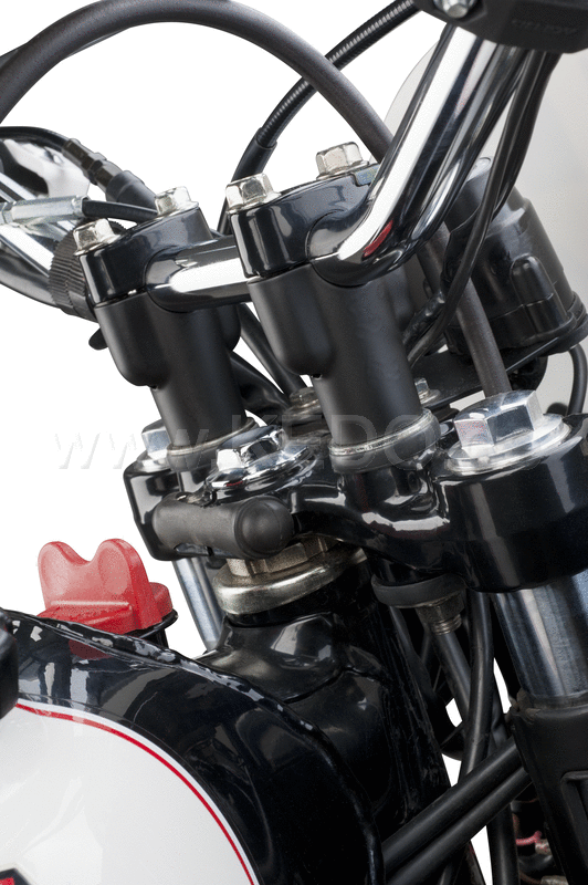Kedo Handlebar "riser" in original Optics with + 30mm elevation, CNC milled from high tensile tempered steel, black powder coated, 1 pair | 30142
