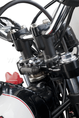 Kedo Handlebar "riser" in original Optics with + 30mm elevation, CNC milled from high tensile tempered steel, black powder coated, 1 pair | 30142